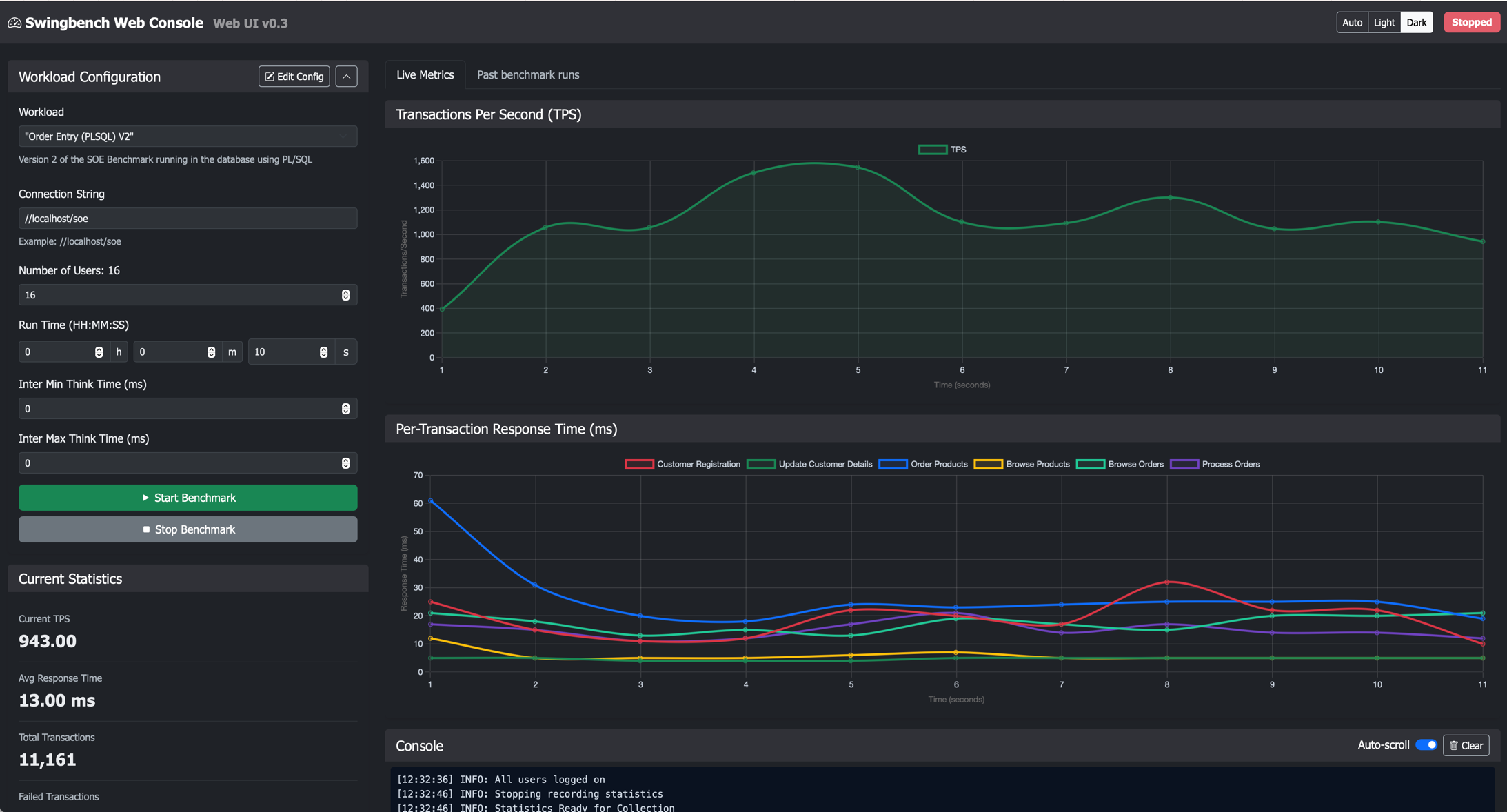 Web Front End Screenshot
